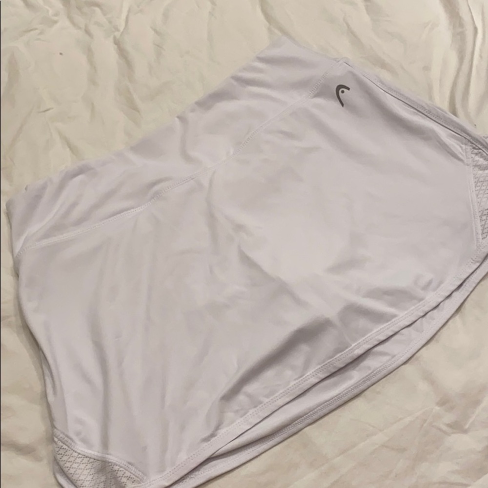 Head white training skirt with short under